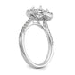 14k White Gold 1/2 Ct. Lab Grown Diamond VS/SI+ G+ 1 Ct. Center Ascher Halo Engagement Ring