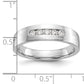 14K White Gold Lab Grown Diamond VS/SI+ G+ 5-Stone Men's Channel Ban