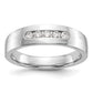 14K White Gold Lab Grown Diamond VS/SI+ G+ 5-Stone Men's Channel Ban