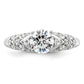 14k White Gold 1/3 Ct. Lab Grown Diamond VS/SI+ G+ 1 Ct. Center Round Shared Prong Engagement Ring