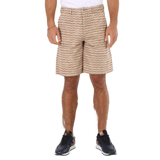 Original Acne Studios Men's Beige / Camel Wave Print Shorts