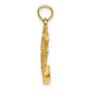 14k Yellow Gold 2-D Palm Trees On Island Charm