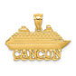 14k Yellow Gold Polished CANCUN Cruise Ship Charm