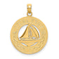 14k Yellow Gold PENTWATER MI Sailboat Charm