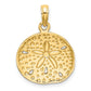 14k Yellow Gold Cut-Out Sand Dollar Charm