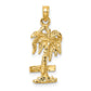 14k Yellow Gold MARCO IS. Palm Tree Charm