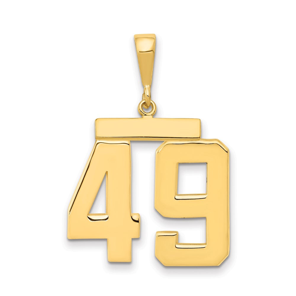 14k Yellow Gold Large Polished Number 49 Charm