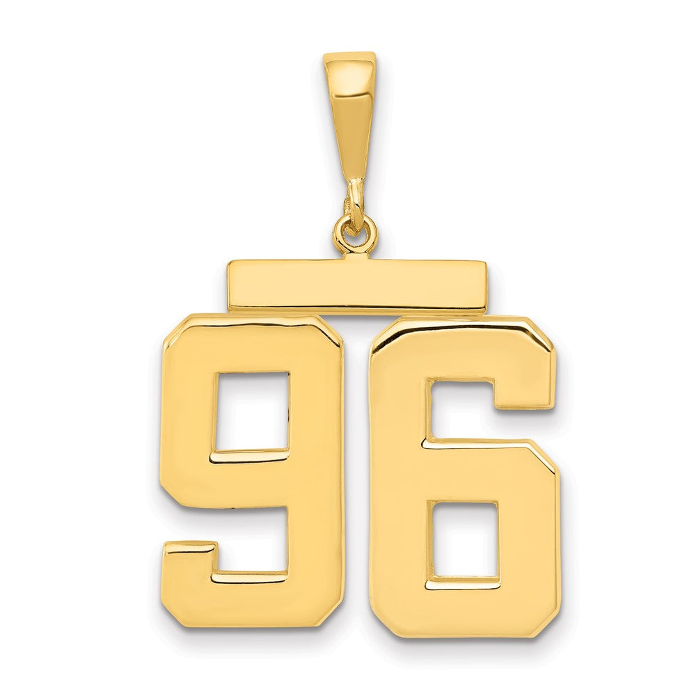 14k Yellow Gold Large Polished Number 96 Charm