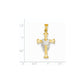 14k Two-tone Gold Draped Cross Pendant