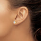 14k Yellow Gold 8mm CZ stud earrings